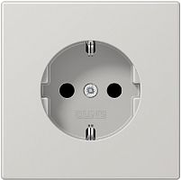 Розетка с заземлением без рамки Jung LS990 1-м. серый картинка